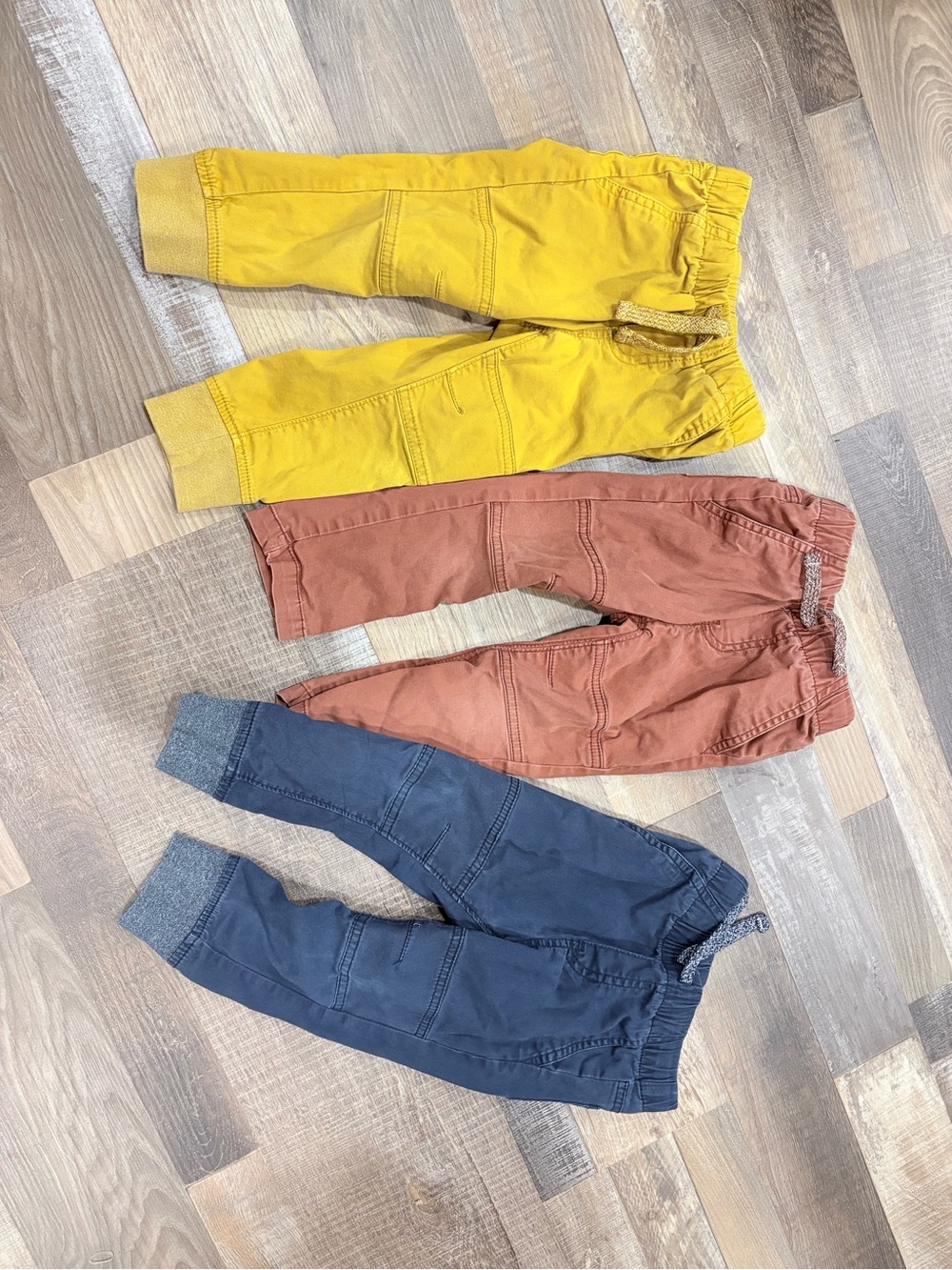 Cat & Jack Kids Jogger Trio - Yellow, Rust, Navy